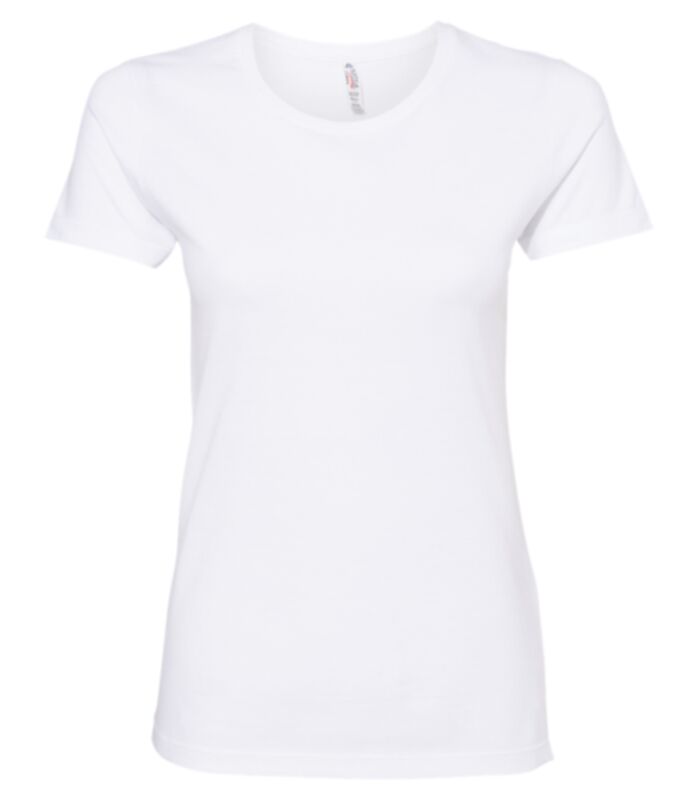 Ladies White RingSpun Cotton T-Shirt Thumbnail