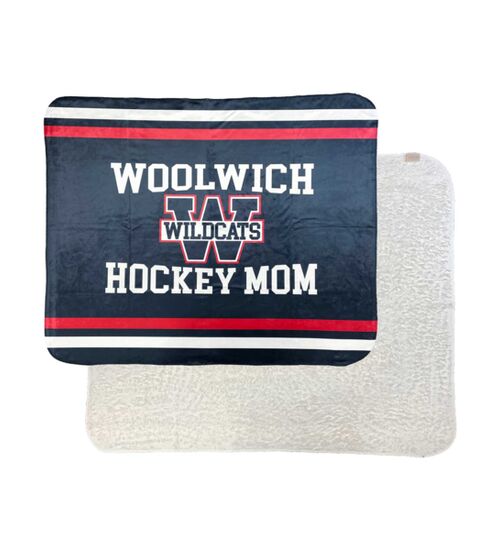 Hockey Mom Sherpa Faux Wool Blanket Thumbnail
