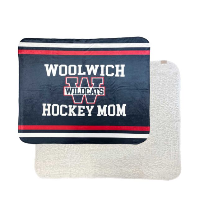 Hockey Mom Sherpa Faux Wool Blanket Thumbnail