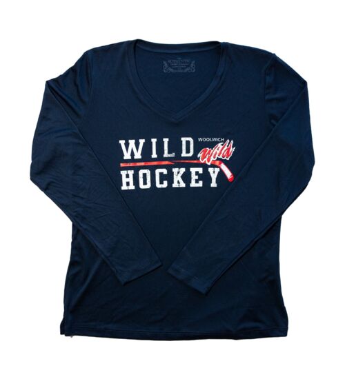 Wild Hockey Long Sleeve V-Neck LADIES Thumbnail