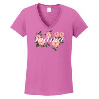 Women's Heavy Cotton 100% Cotton V Neck T Shirt Thumbnail